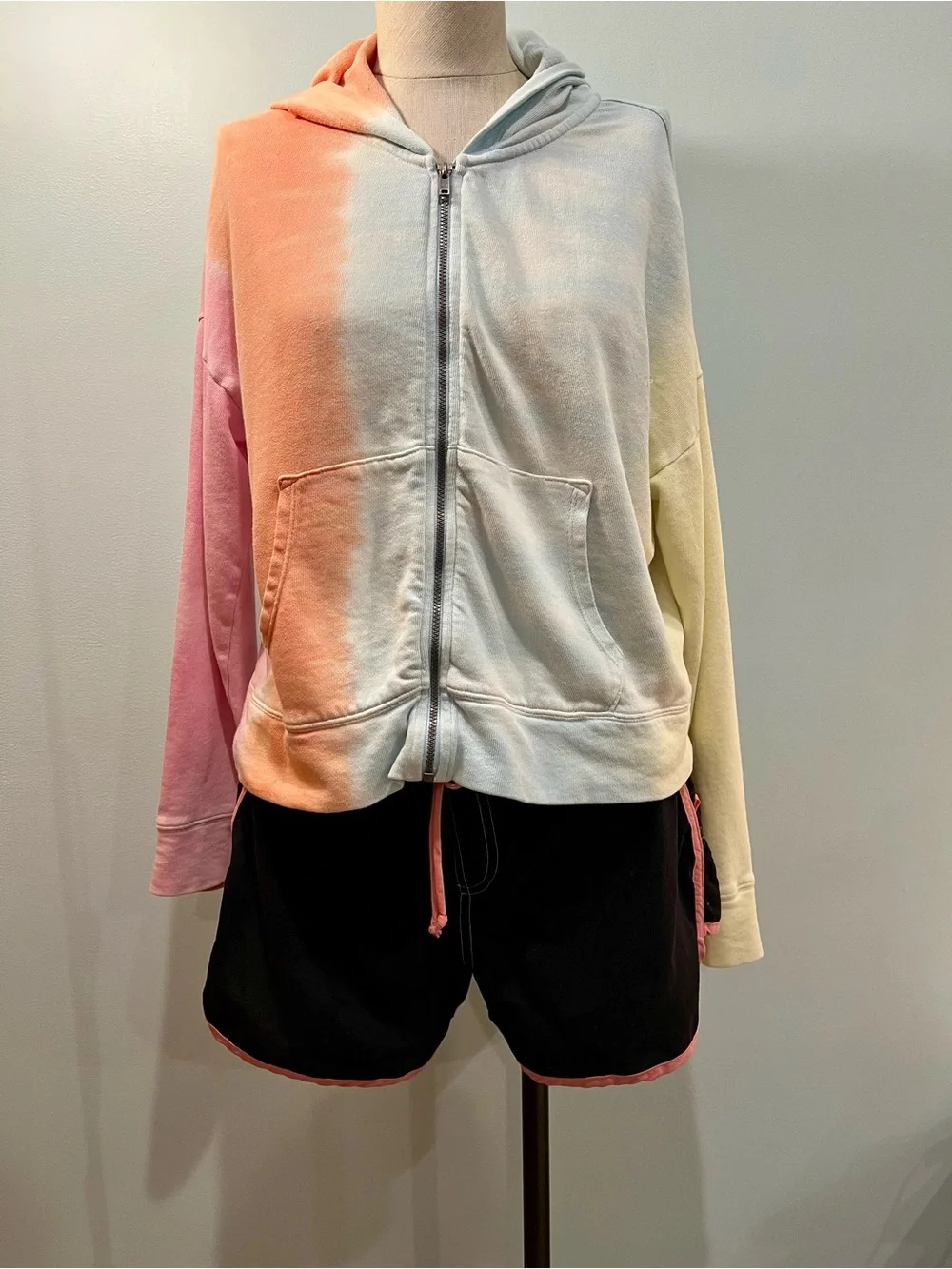 Old Navy Tie-Dye Pastel Zip Hoodie Jacket - Multi-Color